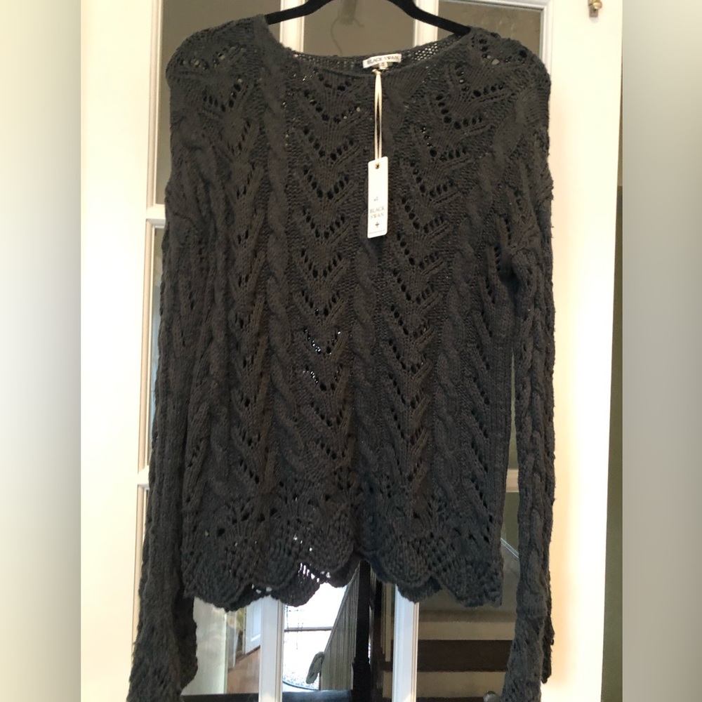 Black Swan crocheted sweater